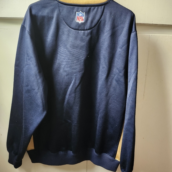 NFL St Louis Rams Reebok Sport Jacket with pockets Large Navy Gold L - Picture 7 of 7